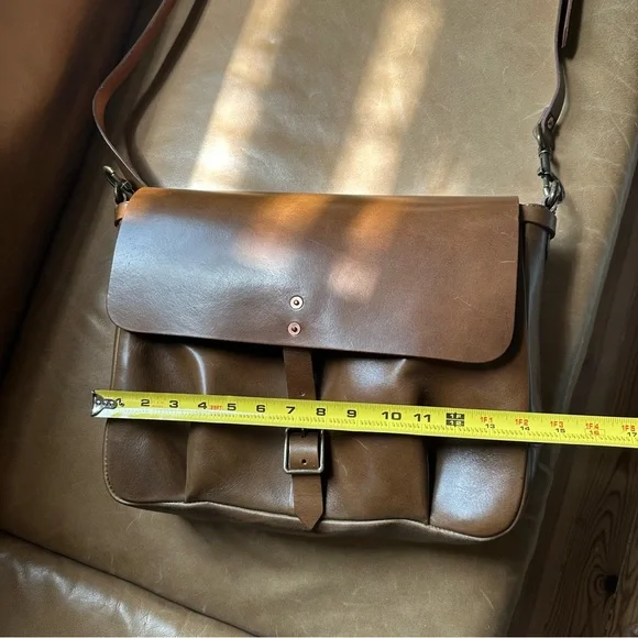 Satchel & Page Slim Italian Leather Mailbag laptop workbag luxury quality - Picture 9 of 17